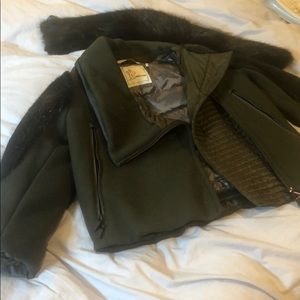 *Moncler*women auth green jacket with fur_SZ:0(XS)